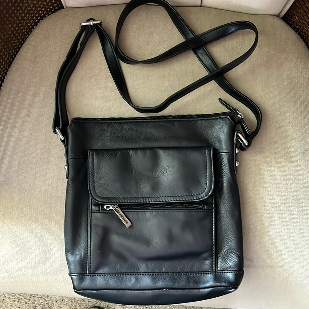 Gianni Bernini black crossbody purse.